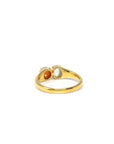 Baikalla Natural Icy Red & Icy Jadeite Jade Cabochon 18ky Gold Ring W/ Natural Diamonds 