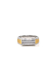 Baikalla Natural Icy Jadeite Jade 18kwy Gold Bar Ring W/ Natural Diamonds 