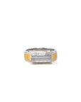 Baikalla Natural Icy Jadeite Jade 18kwy Gold Bar Ring W/ Natural Diamonds 
