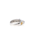 Baikalla Natural Icy Jadeite Jade 18kwy Gold Bar Ring W/ Natural Diamonds 