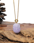 Baikalla 18K Yellow Gold "PiXiu" Natural Lavender Jadeite Jade Pendant