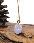 Baikalla 18K Yellow Gold "PiXiu" Natural Lavender Jadeite Jade Pendant