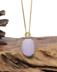 Baikalla 18K Yellow Gold "PiXiu" Natural Lavender Jadeite Jade Pendant