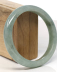 Baikalla Natural Oil-Green Jadeite Jade Bangle Bracelet (62.9mm) 