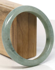 Baikalla Natural Oil-Green Jadeite Jade Bangle Bracelet (62.9mm) 