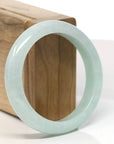 Baikalla Natural Light Apple Green Jadeite Jade Bangle Bracelet (55.6mm) 