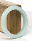 Baikalla Natural Light Apple Green Jadeite Jade Bangle Bracelet (55.6mm) 