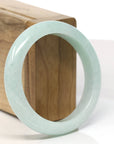 Baikalla Natural Light Apple Green Jadeite Jade Bangle Bracelet (55.6mm) 