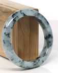 Baikalla Natural Blue-Green Jadeite Jade Bangle Bracelet (57.1mm) 