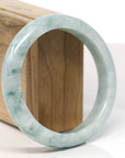Baikalla Natural Blue-Green Jadeite Jade Bangle Bracelet (59.9 mm) 