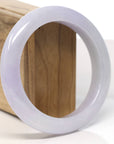Baikalla Genuine Lavender Jadeite Jade Bangle Bracelet (60.6 mm) 