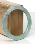 Baikalla Natural Green Jadeite Jade Bangle Bracelet (55.2 mm) 