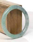 Baikalla Natural Green Jadeite Jade Bangle Bracelet (55.2 mm) 