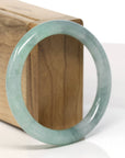 Baikalla Natural Green Jadeite Jade Bangle Bracelet (55.2 mm) 