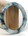 Baikalla Natural Blue-Green Jadeite Jade Bangle Bracelet (63mm) 