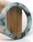 Baikalla Natural Blue-Green Jadeite Jade Bangle Bracelet (63mm) 