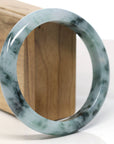 Baikalla Natural Blue-Green Jadeite Jade Bangle Bracelet (63mm) 