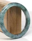 Baikalla Natural Blue-Green Jadeite Jade Bangle Bracelet (63mm) 