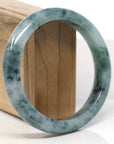 Baikalla Natural Blue-Green Jadeite Jade Bangle Bracelet (63mm) 