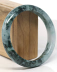 Baikalla Natural Blue-Green Jadeite Jade Bangle Bracelet (62.8mm) 