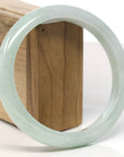 Baikalla Natural Light Green Jadeite Jade Bangle Bracelet (66.4mm) 