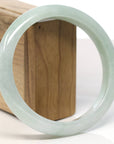 Baikalla Natural Light Green Jadeite Jade Bangle Bracelet (66.4mm) 