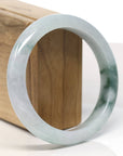 Baikalla Natural Blue-Green Jadeite Jade Bangle Bracelet (59.6mm) 
