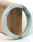 Baikalla Genuine Blue-Green Jadeite Jade Bangle Bracelet (59.8mm) 