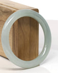 Baikalla Natural Green Jadeite Jade Bangle Bracelet (55.2mm) 