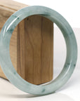 Baikalla Natural Blue-Green Jadeite Jade Bangle Bracelet (63.5mm) 