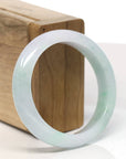 Baikalla Natural Green Lavender Jadeite Jade Bangle Bracelet (52.3mm) 
