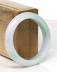 Baikalla Natural Green Lavender Jadeite Jade Bangle Bracelet (52.3mm) 