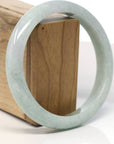 Baikalla Natural Light Green Jadeite Jade Bangle Bracelet (66.5mm) 