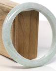 Baikalla Natural Light Green Jadeite Jade Bangle Bracelet (66.3mm) 