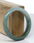 Baikalla Natural Oil-Green Jadeite Jade Bangle Bracelet (56.2mm) 