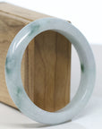 Baikalla Natural Blue-Green Jadeite Jade Bangle Bracelet (57.7mm) 