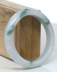 Baikalla Natural Blue-Green Jadeite Jade Bangle Bracelet (57.7mm) 
