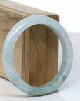 Baikalla Natural Blue-Green Jadeite Jade Bangle Bracelet (57mm) 