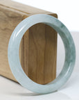 Baikalla Natural Blue-Green Jadeite Jade Bangle Bracelet (57mm) 