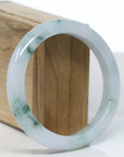 Baikalla Natural Blue-Green Jadeite Jade Bangle Bracelet (59.4mm) 