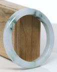 Baikalla Natural Blue-Green Jadeite Jade Bangle Bracelet (59.4mm) 