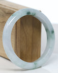 Baikalla Natural Blue-Green Jadeite Jade Bangle Bracelet (59.4mm) 