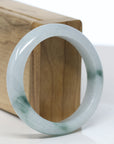 Baikalla Natural Blue-Green Jadeite Jade Bangle Bracelet (54.5mm) 