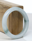 Baikalla Natural Blue-Green Jadeite Jade Bangle Bracelet (54.5mm) 