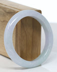 Baikalla Genuine Lavender Jadeite Jade Bangle Bracelet (56.7 mm) 