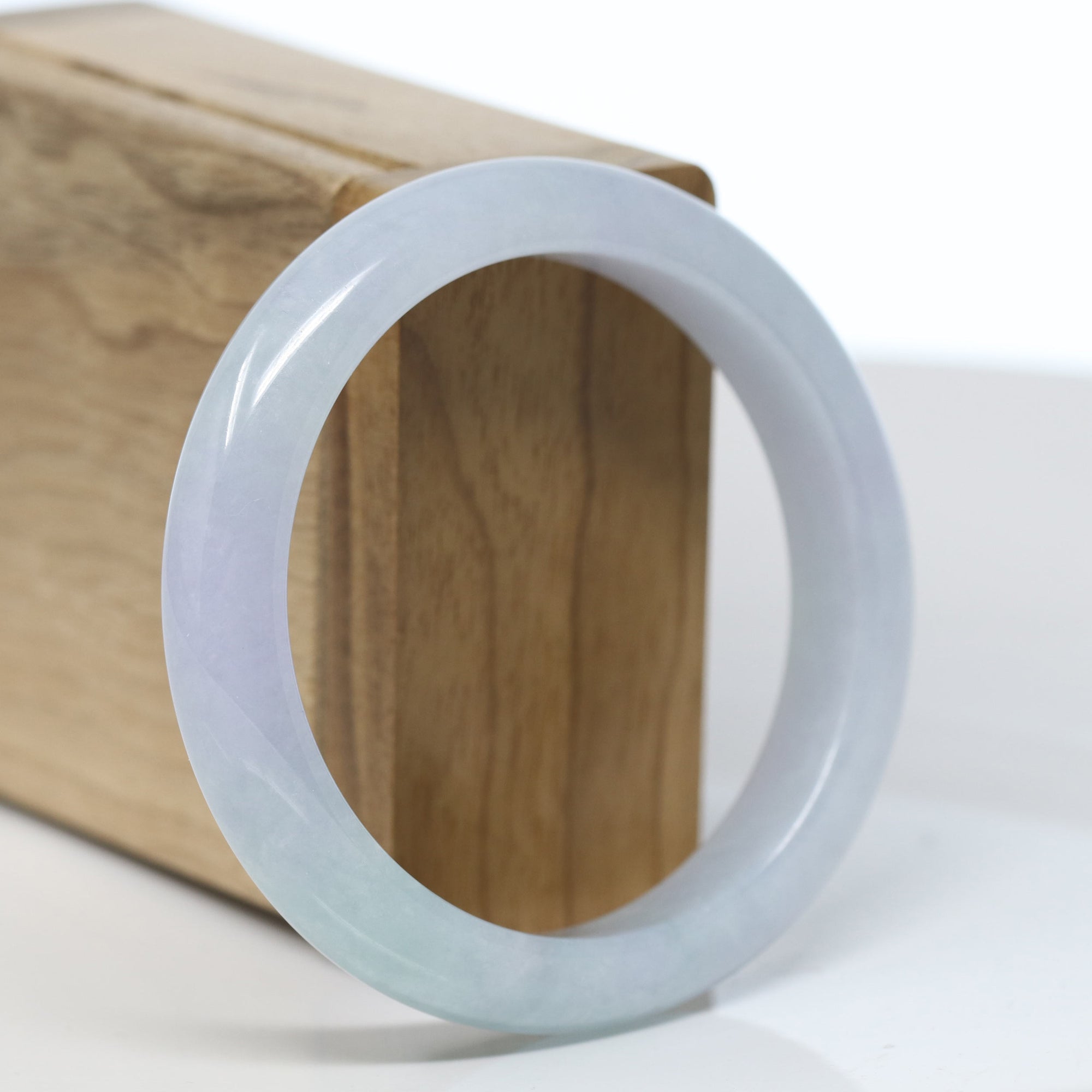 Baikalla Genuine Lavender Jadeite Jade Bangle Bracelet (56.7 mm) 