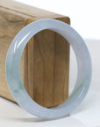 Baikalla Genuine Lavender Jadeite Jade Bangle Bracelet (57.1 mm) 