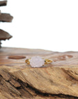 Baikalla High 18k Gold Natural Lavender Lotus Jadeite Jade  Ring