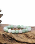Genuine Jadeite Jade Round Green Beads Bracelet (9.5mm)