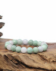 Genuine Jadeite Jade Round Green Beads Bracelet (9.5mm)